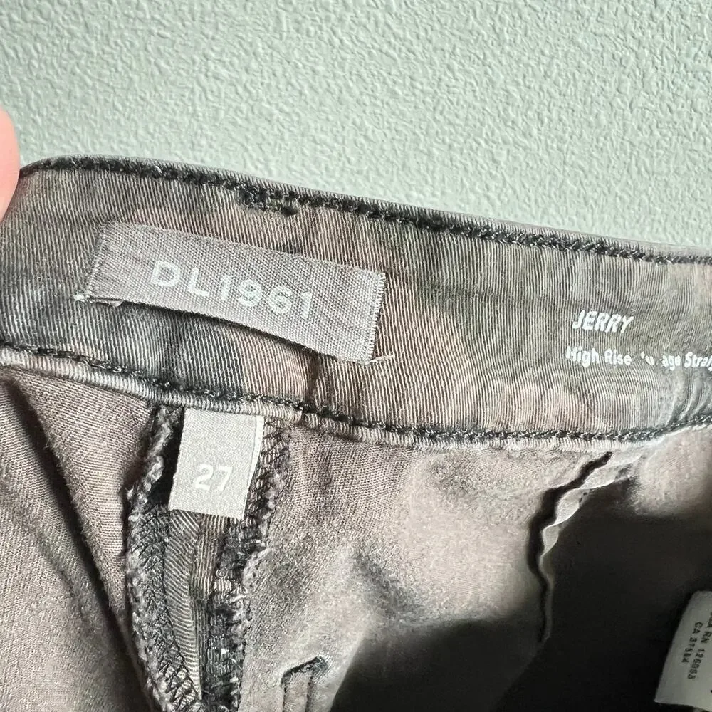 DL1961 Jerry High Rise Vintage Straight Camo Jeans Women's 27 Stretch
